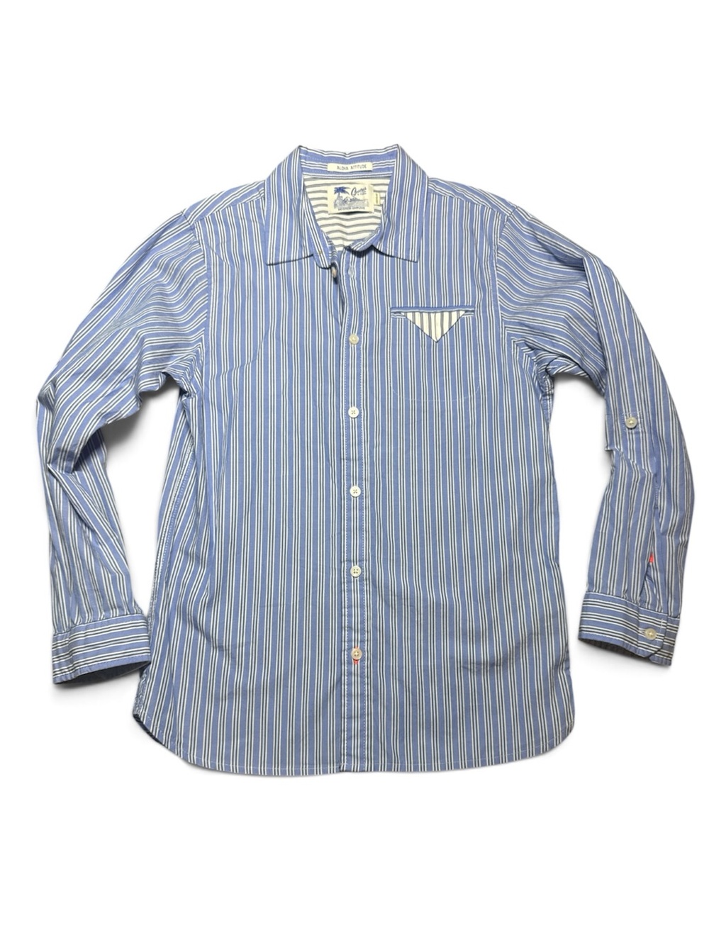 Scotch & Soda Scotch Shrunk Boys Aloha Attitude Striped Button Down 10/140